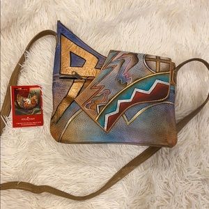 Italian leather crossbody bag